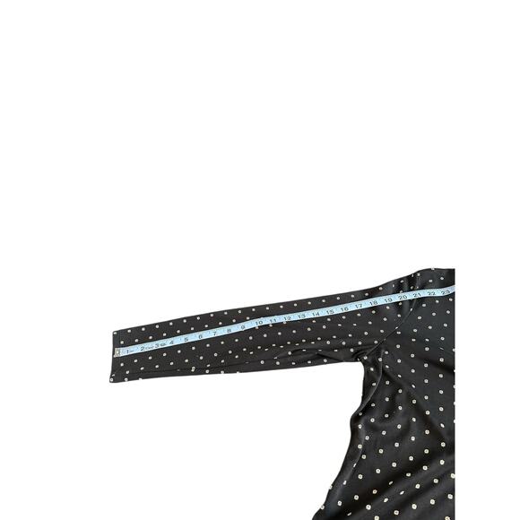 J. Jill Tunic Black Tan Crew‎ Neck Printed Soft Casual Long Sleeve Top Medium - Picture 11 of 12